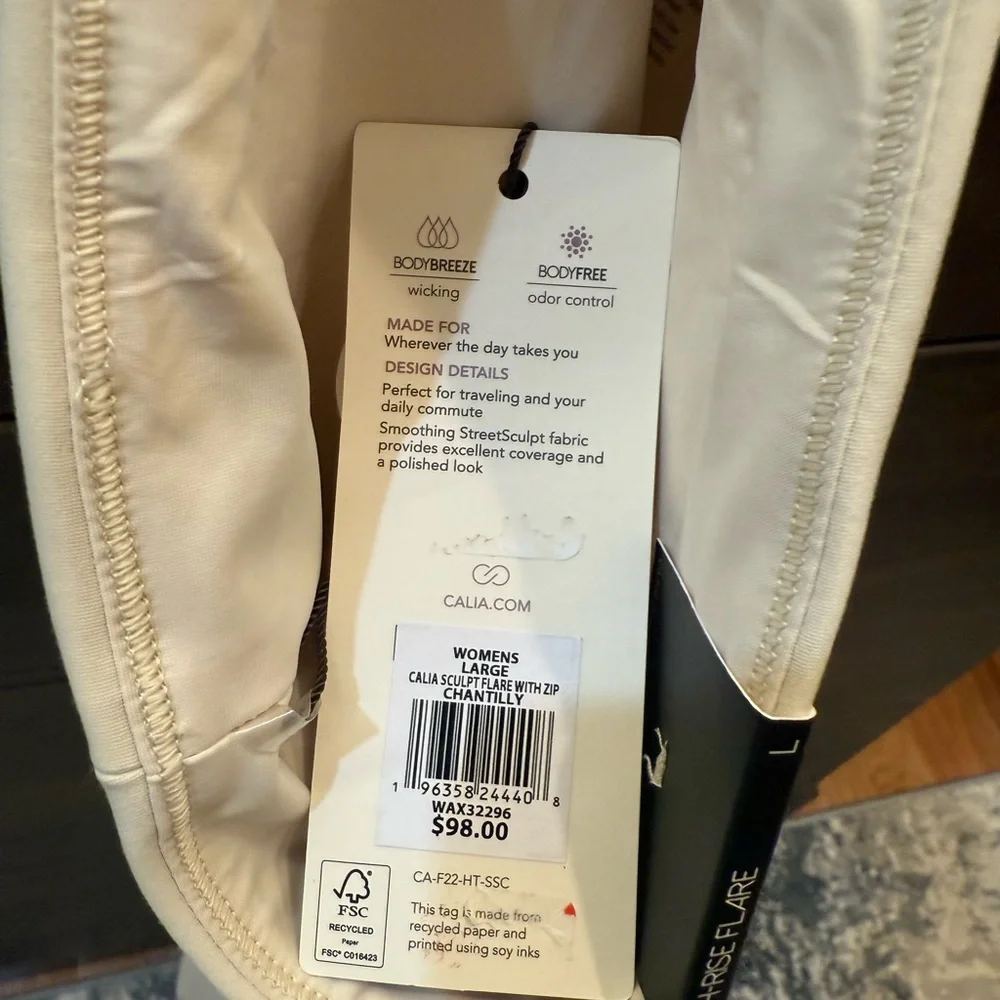 NWT CALIA Women's Sculpt Flare Leg Pants - Chantilly Size L - Picture 9 of 10